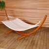 Garden Hammock With Wooden Arc Stand One Person