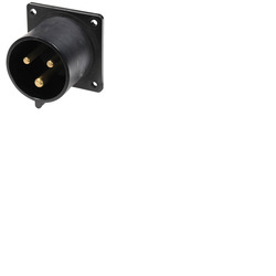 32A 230V 2P+E Black Appliance Inlet