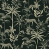 Savannah Cheetah Wallpaper Black / Gold Rasch 409031