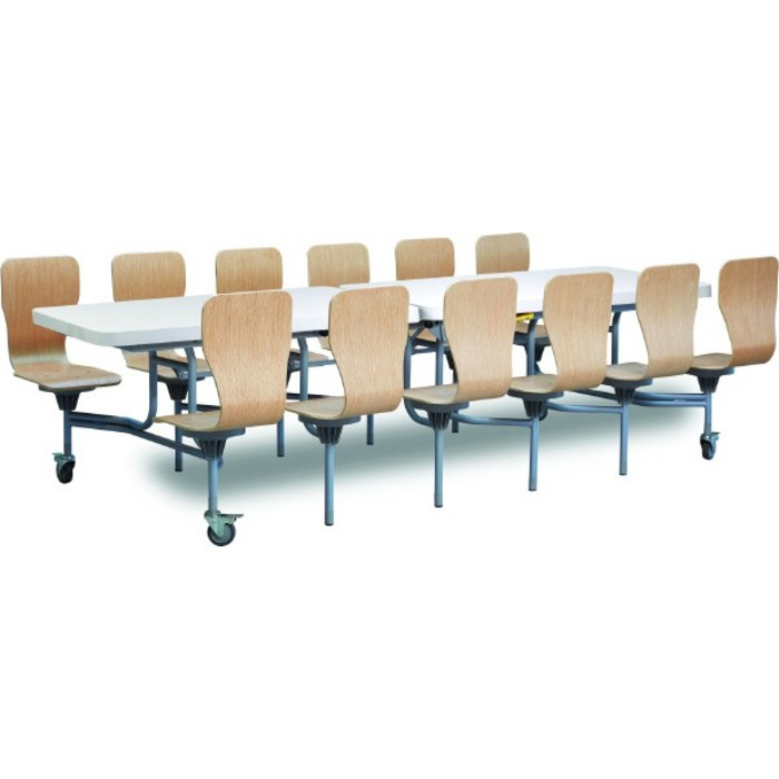 12 Seat Primo Rectangular Mobile Folding Table