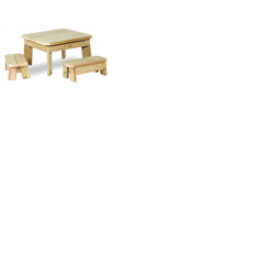 Outdoor Square Table & Bench Set