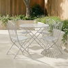 Grey Decorative Rustic Metal 4 Seater Garden Bistro Set