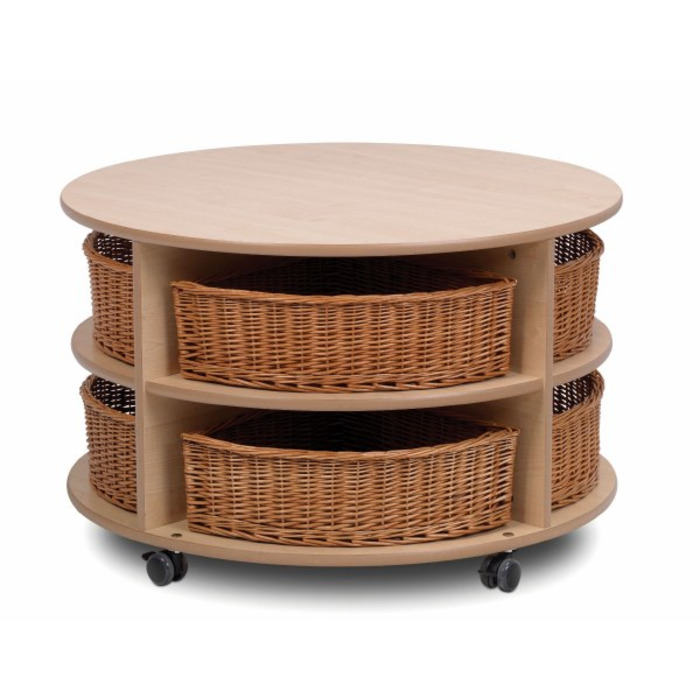 Double Tier Mobile Circular Storage Unit