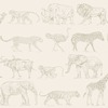 Boutique Safari Animals Wallpaper Cream / Rose Gold 104894