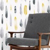 Feathers Wallpaper Mustard Mini Moderns AZDPT024MU