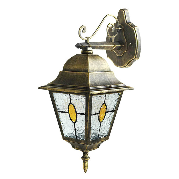 Bronze Effect Lantern Wall Light 240V E27