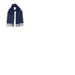 100% Lambswool Plain Navy Scarf