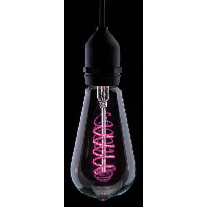 Funky Spiral Filament LED Lamp 4W E27 - Pink