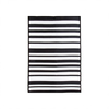 Small Stripe 100% Weatherproof Rug, Black
