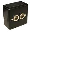 2 Way XLR 3 Pin Plate with Surface Mount Box - 2 x Male