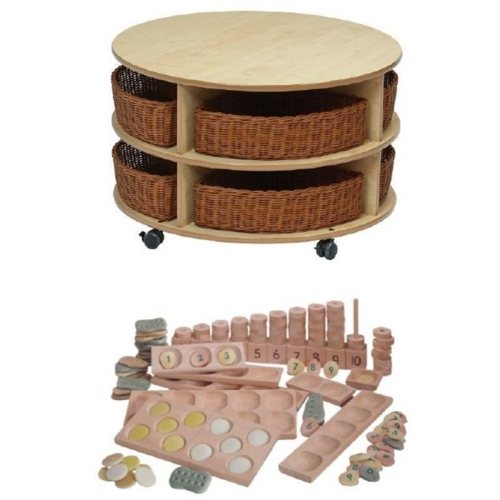 Double Tier Mobile Circular Storage Unit