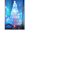 White Fibre Optic Christmas Tree 2ft to 7ft with Multicoloured LED Lights, 4ft