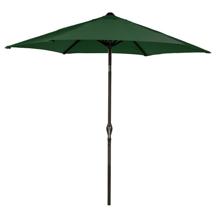Bracken Outdoors 2. 7m Crank and Tilt Graphite 34mm Pole Round Garden Parasol - Forest Green