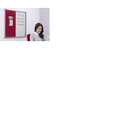 Lockable Combination Whiteboard/Noticeboard