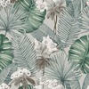 Eden Wallpaper Collection Isla Leaf Grey Muriva M37809