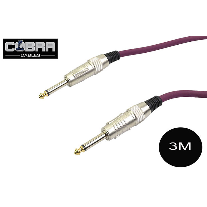 1/4" (6. 35mm) Mono Jack to Jack Cable Purple 3m