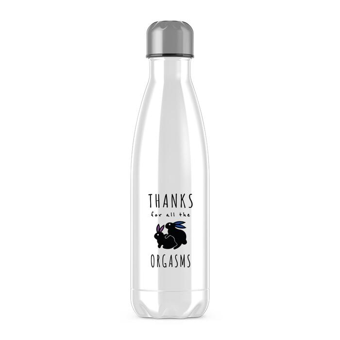 Thanks For All The Orgasms Water Bottle - White, One