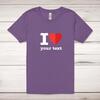 Personalised I Love Adult T