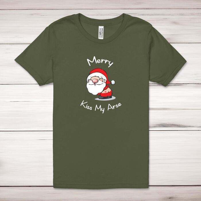 Merry Kiss My Arse Adult T-Shirt