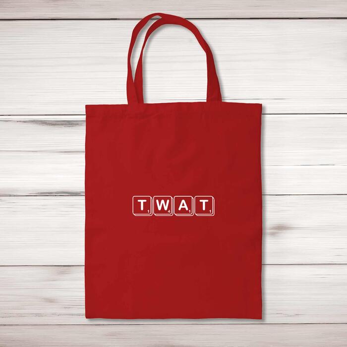 Scrabble Tiles Twat Tote Bag