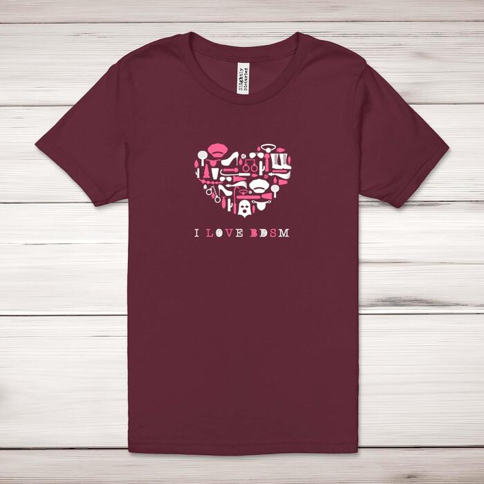 I Love BDSM Adult T-Shirt