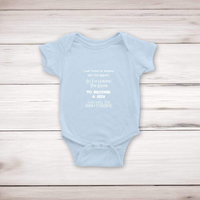 Take The Iron Throne Babygrow - Blue, 0-3 Months