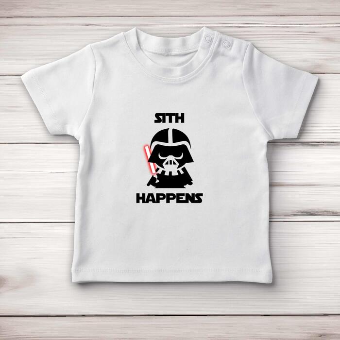 Sith Happens Baby T-Shirt - White, 0-3 Months