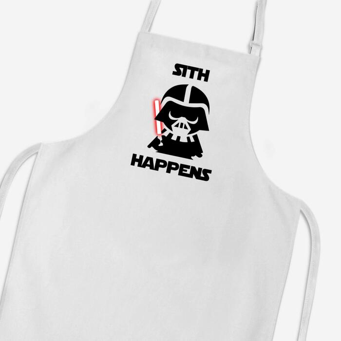Sith Happens Apron - White, One