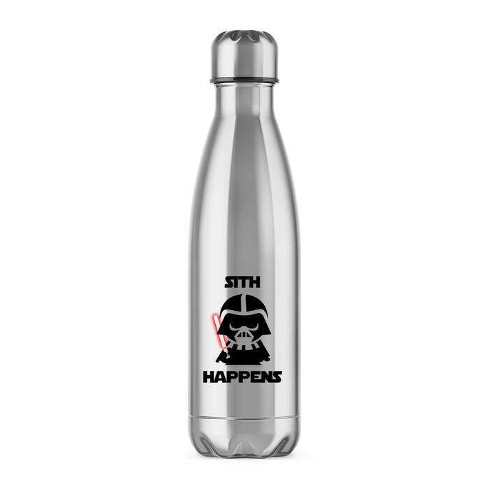 Sith Happens Water Bottle - Silver, One