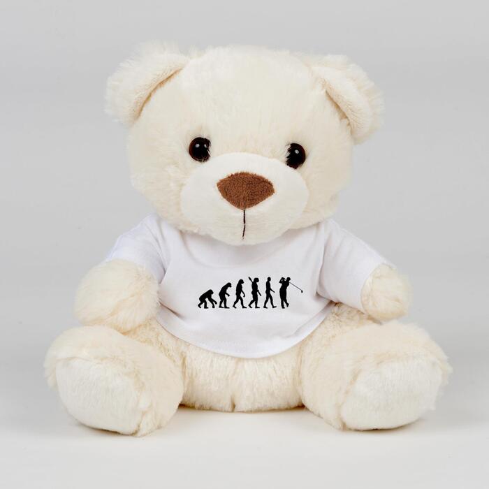 Evolution Of A Golfer Swear Bear - Cream, Medium