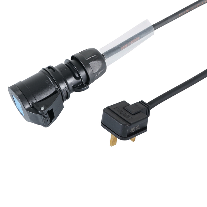 13A Plug to 16A Female with Titanex Rubber Cable 1m