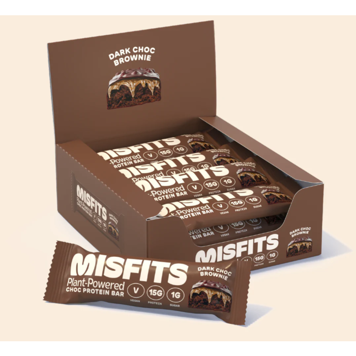 Misfits Vegan Protein Bars, Chocolate Brownie