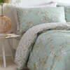 Polycotton Floral Green Reversible