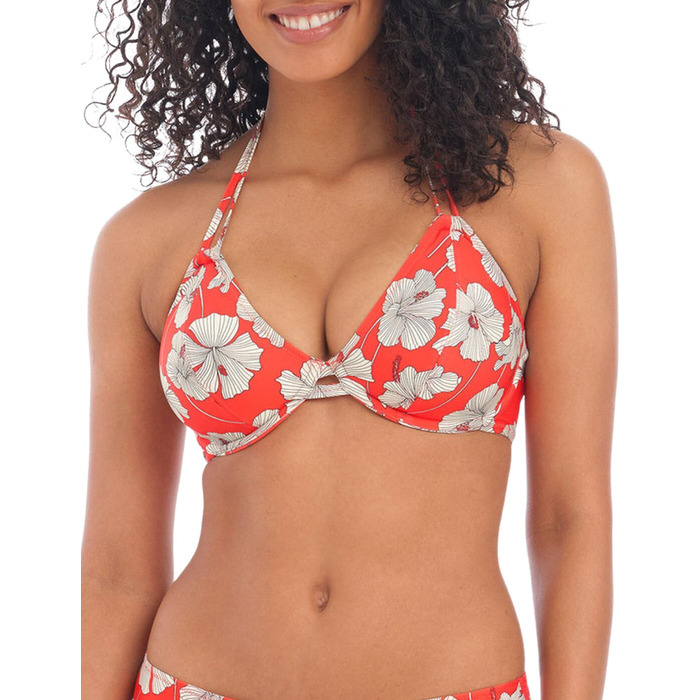 Freya Hibiscus Beach Halter Bikini Top