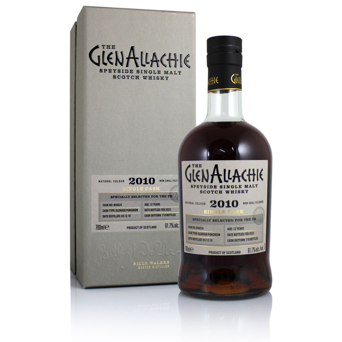 GlenAllachie 2010 12YO Oloroso Puncheon UK Exclusive Cask #804024