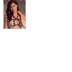 Wolf & Whistle Danica Fishnet and Lace Crossover Bra