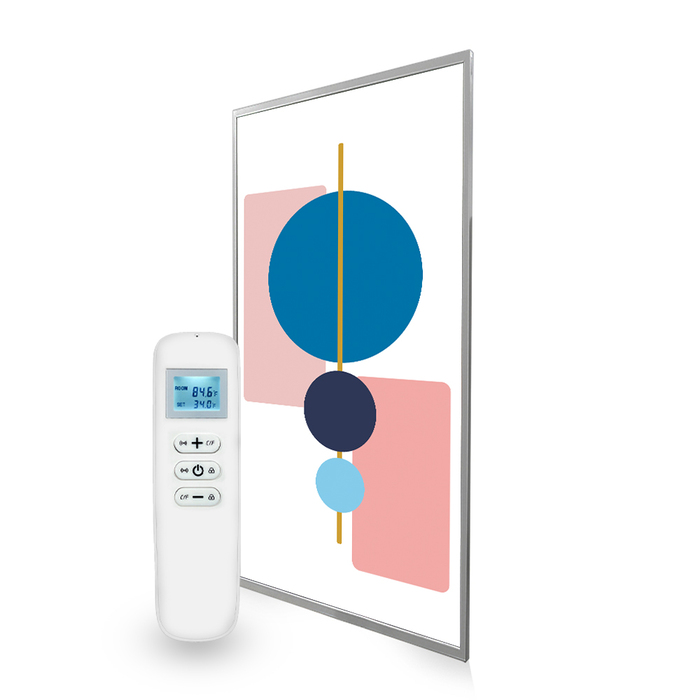595x1195 Abstract Geometry Image Nexus Wi-Fi Infrared Heating Panel 700W - Electric Wall Panel Heater