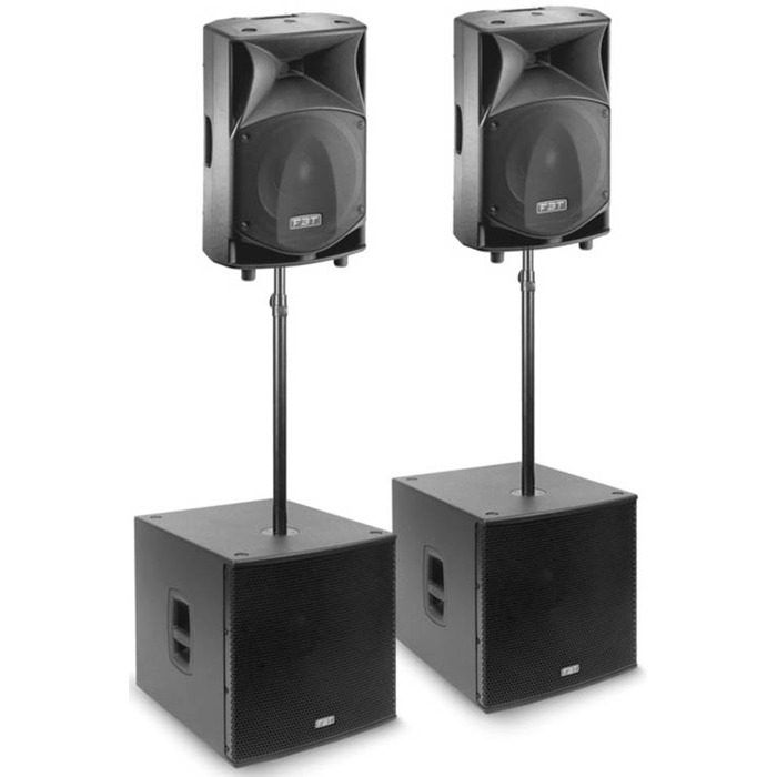 FBT JMaxX 112A, Subline 118SA, Speaker Poles and Padded Covers 4200 Watts Active System
