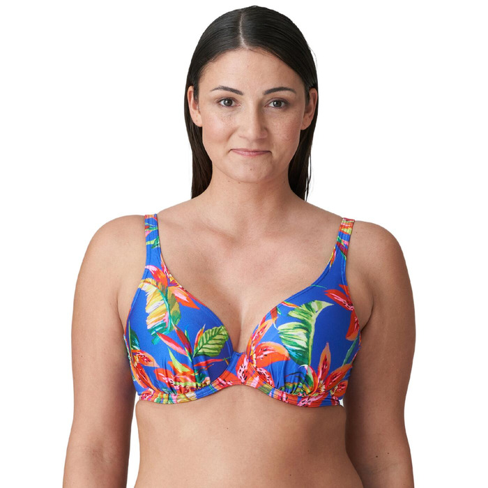 Prima Donna Swim Latakia Half Padded Plunge Bikini Top - Tropical Rainforest - 32E