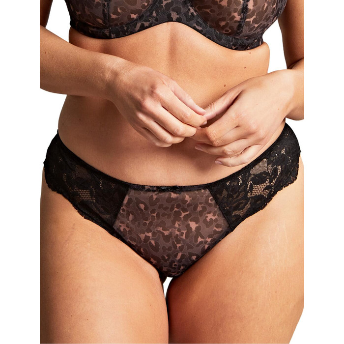 Panache Nina Brazilian Brief - Black Leopard - 3XL - 20