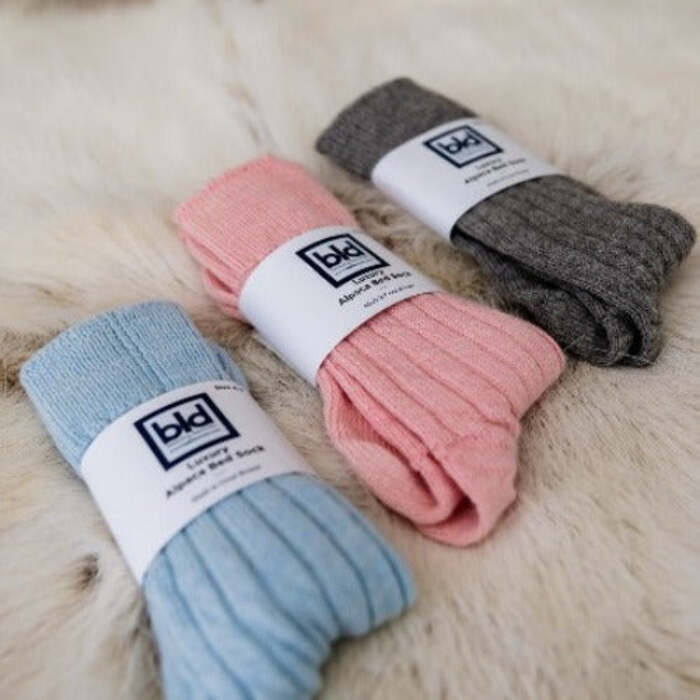 Alpaca Bed Socks - Blush Pink Size UK 4-7 - 4-7