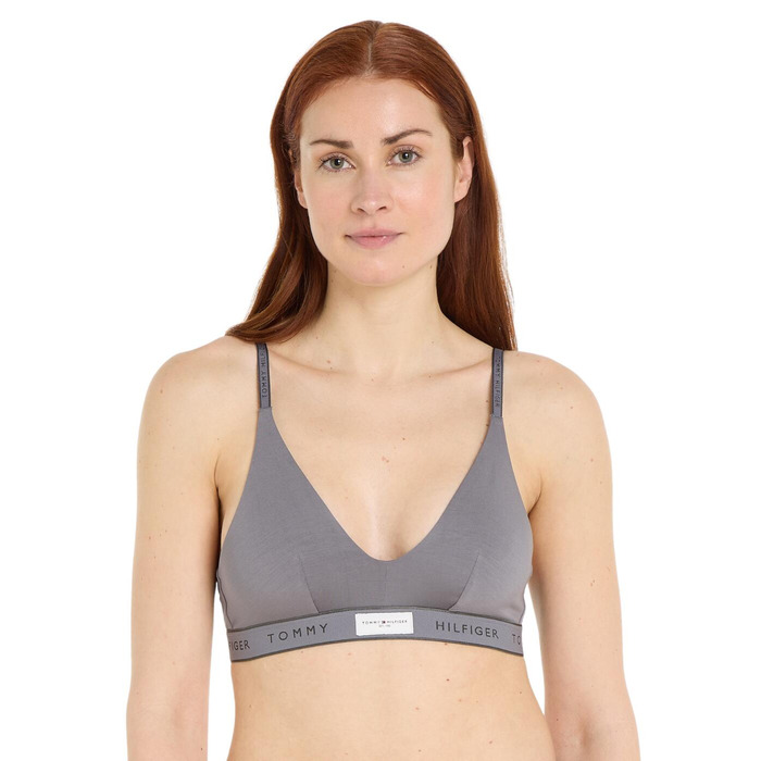 Tommy Hilfiger TH Established Triangle Bra - Fossil Grey - XS - 8
