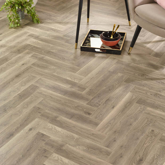 Lusso Siena Oslo Herringbone Laminate Flooring 12mm