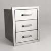 Draco Grills Stainless Steel Build-in Outdoor Kitchen Triple Drawer Unit
