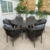 Bracken Outdoors Maldives Rope 6 Seat Round Aluminium Garden Furniture Dining Set