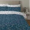 Polycotton Floral Blue Reversible