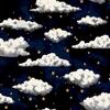 Stars and Clouds Wallpaper Navy Arthouse 923907