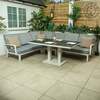 Bracken Outdoors Miami Light Aluminium Rectangular Corner Set with Adjustable Table