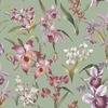 Maya Floral Wallpaper Sage Green Rasch 283654