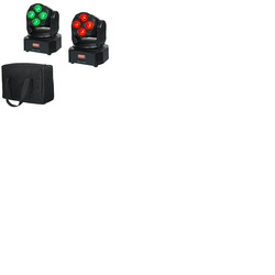 FUSION40 LED Moving Head Set Complete with 2 Lights and Bag 36W RGBW